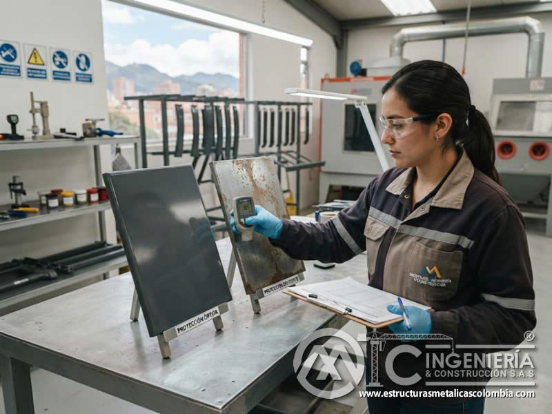 Vida útil de piezas recubiertas con pintura en polvo anticorrosiva en Bogotá, Colombia. Montajes, Ingeniería y Construcción. MIC SAS.