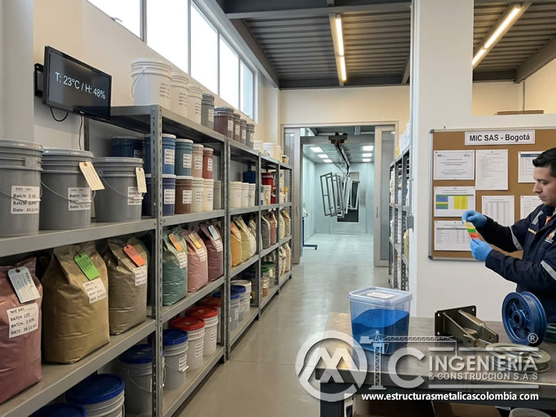 Almacenamiento pintura en polvo vida útil limitada manejo final alta total en Bogotá, Colombia. Montajes, Ingeniería y Construcción. MIC SAS. Almacenamiento pintura en polvo vida útil limitada manejo final alta total en Bogotá, Colombia. Montajes, Ingeniería y Construcción. MIC SAS.