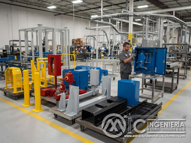Colores específicos en pintura en polvo para identificación de equipos industriales en Bogotá, Colombia. Montajes, Ingeniería y Construcción. MIC SAS.