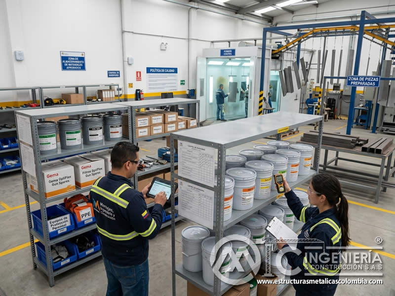 Almacenamiento de materiales y equipos de pintura en polvo con costos en Bogotá, Colombia. Montajes, Ingeniería y Construcción. MIC SAS. Almacenamiento de materiales y equipos de pintura en polvo con costos en Bogotá, Colombia. Montajes, Ingeniería y Construcción. MIC SAS.