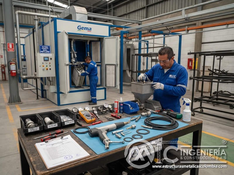 Mantenimiento y reparación de equipos de pintura en polvo con costos previstos en Bogotá, Colombia. Montajes, Ingeniería y Construcción. MIC SAS. Mantenimiento y reparación de equipos de pintura en polvo con costos previstos en Bogotá, Colombia. Montajes, Ingeniería y Construcción. MIC SAS.
