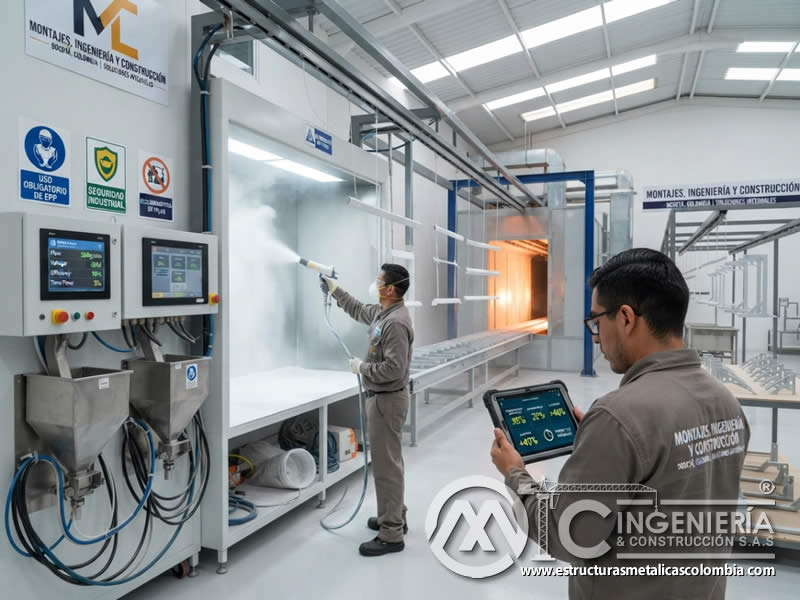 Sistema de aplicación de pintura en polvo con inversión y productividad en Bogotá, Colombia. Montajes, Ingeniería y Construcción. MIC SAS. Sistema de aplicación de pintura en polvo con inversión y productividad en Bogotá, Colombia. Montajes, Ingeniería y Construcción. MIC SAS.