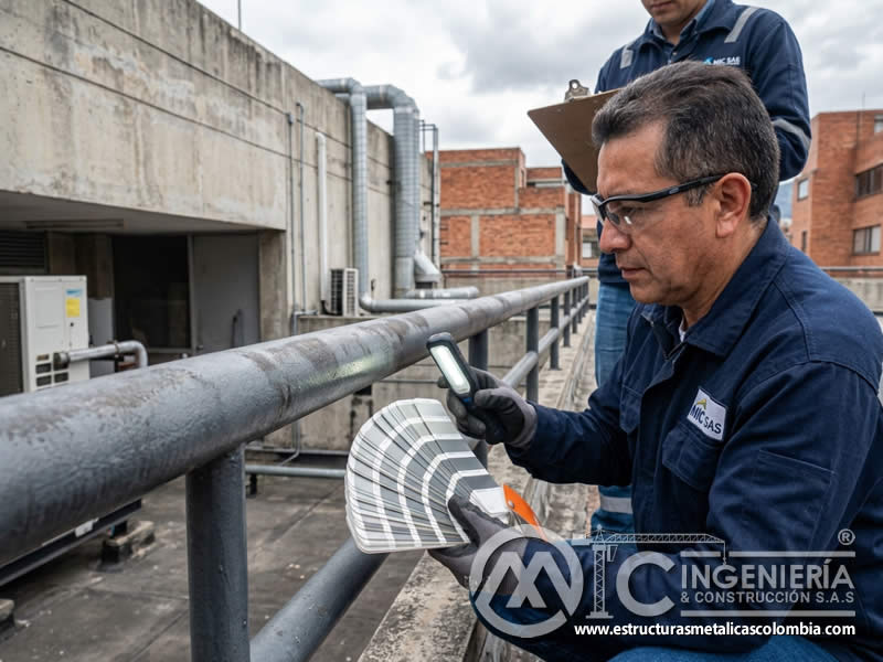 Uniformidad color pintura en polvo retoques areas expuestas final alta total en Bogotá, Colombia. Montajes, Ingeniería y Construcción. MIC SAS. Uniformidad color pintura en polvo retoques areas expuestas final alta total en Bogotá, Colombia. Montajes, Ingeniería y Construcción. MIC SAS.