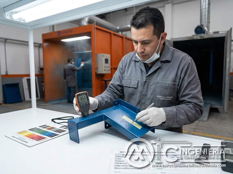 Control de calidad para validar ventajas de pintura en polvo en Bogotá, Colombia. Montajes, Ingeniería y Construcción. MIC SAS. Control de calidad para validar ventajas de pintura en polvo en Bogotá, Colombia. Montajes, Ingeniería y Construcción. MIC SAS.