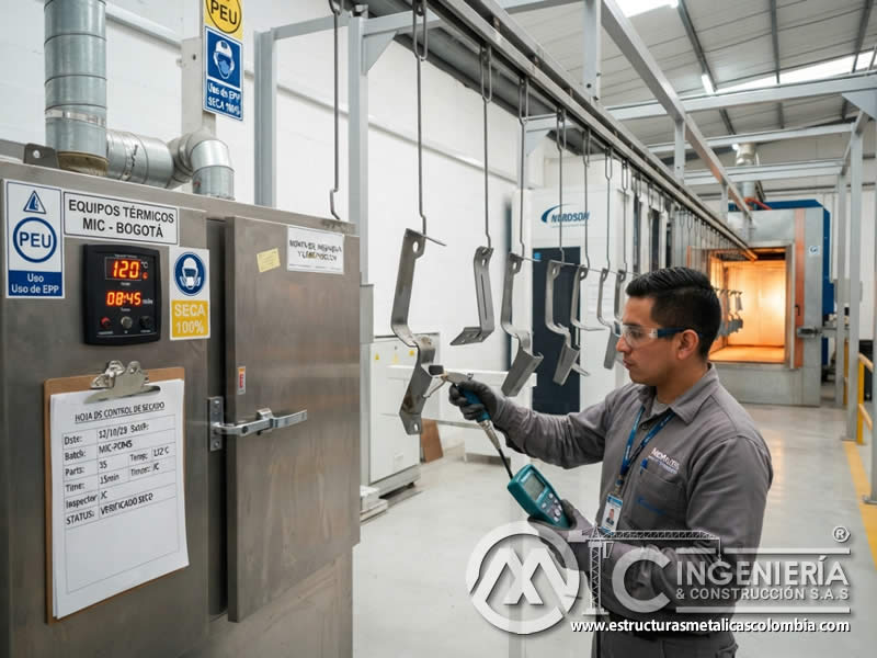 Humedad residual piezas metálicas pintura en polvo secado técnico industrial en Bogotá, Colombia. Montajes, Ingeniería y Construcción. MIC SAS. Humedad residual piezas metálicas pintura en polvo secado técnico industrial en Bogotá, Colombia. Montajes, Ingeniería y Construcción. MIC SAS.