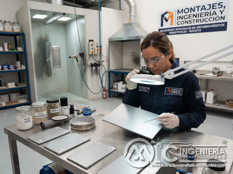 Particulas extranas polvo pintura calidad acabado metalico total industrial en Bogotá, Colombia. Montajes, Ingeniería y Construcción. MIC SAS. Particulas extranas polvo pintura calidad acabado metalico total industrial en Bogotá, Colombia. Montajes, Ingeniería y Construcción. MIC SAS.