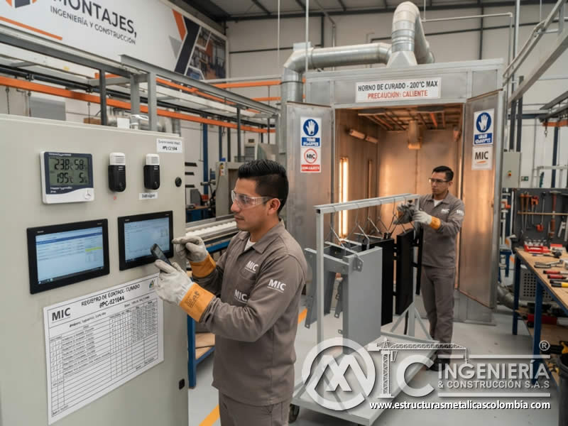 Temperatura humedad curado pintura en polvo control técnico total industrial en Bogotá, Colombia. Montajes, Ingeniería y Construcción. MIC SAS. Temperatura humedad curado pintura en polvo control técnico total industrial en Bogotá, Colombia. Montajes, Ingeniería y Construcción. MIC SAS.