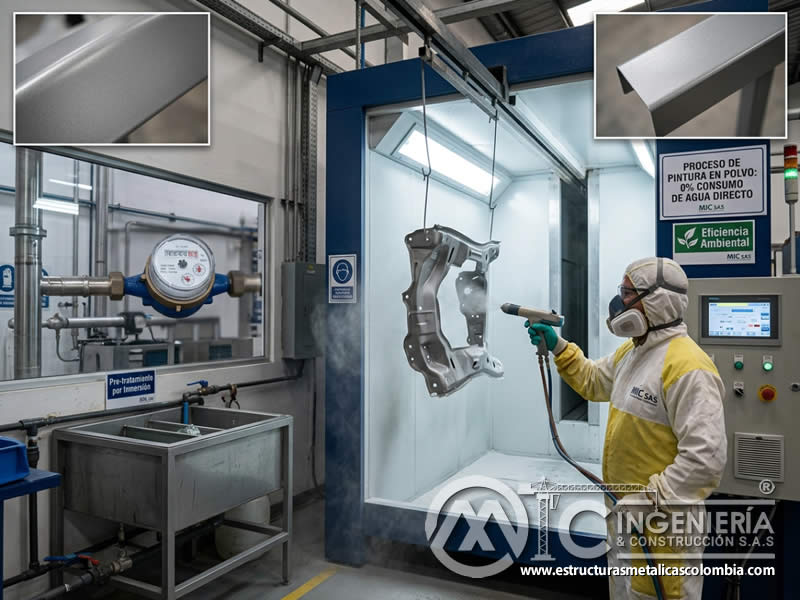 Bajo consumo de agua en pintura en polvo frente a métodos convencionales en Bogotá, Colombia. Montajes, Ingeniería y Construcción. MIC SAS. Bajo consumo de agua en pintura en polvo frente a métodos convencionales en Bogotá, Colombia. Montajes, Ingeniería y Construcción. MIC SAS.