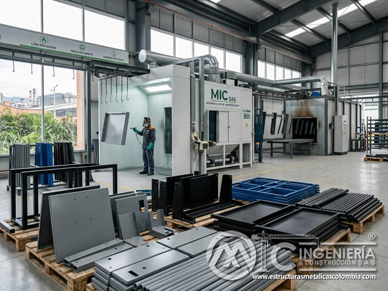 Pintura en polvo sostenible y amigable con el medio ambiente industrial en Bogotá, Colombia. Montajes, Ingeniería y Construcción. MIC SAS. Pintura en polvo sostenible y amigable con el medio ambiente industrial en Bogotá, Colombia. Montajes, Ingeniería y Construcción. MIC SAS.