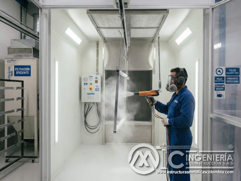 Reducción de emisiones tóxicas con pintura en polvo sin solventes industriales en Bogotá, Colombia. Montajes, Ingeniería y Construcción. MIC SAS. Reducción de emisiones tóxicas con pintura en polvo sin solventes industriales en Bogotá, Colombia. Montajes, Ingeniería y Construcción. MIC SAS.