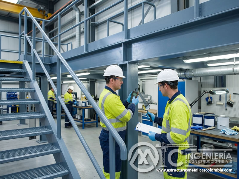 Menos reparaciones en estructuras metálicas con pintura industrial en Bogotá, Colombia. Montajes, Ingeniería y Construcción. MIC SAS.