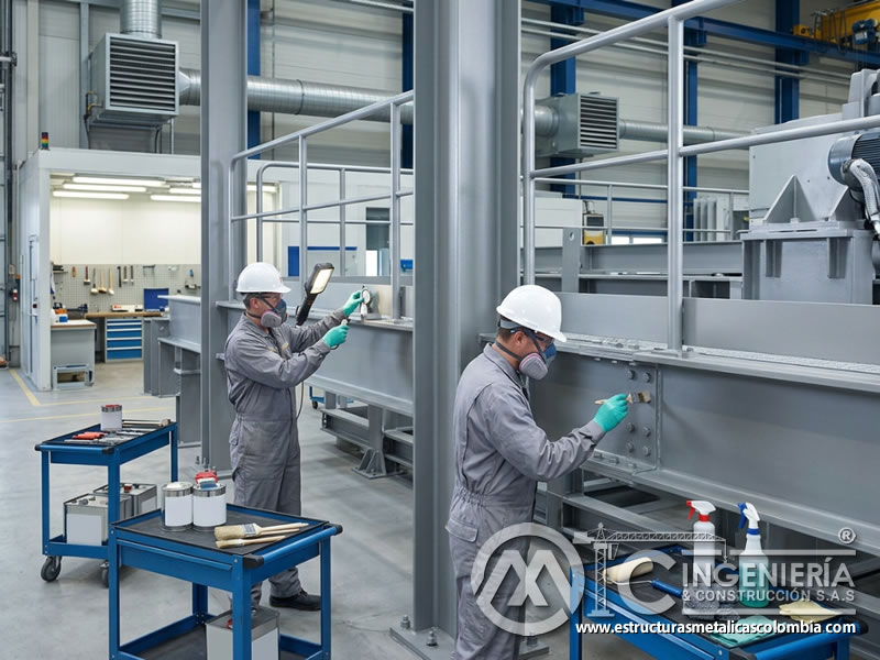 Ahorro en repintado con pintura industrial para metal en Bogotá, Colombia. Montajes, Ingeniería y Construcción. MIC SAS.