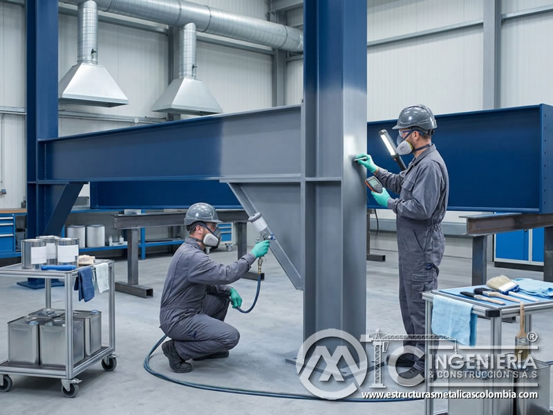 Inversión en pintura industrial para estructuras metálicas en Bogotá, Colombia. Montajes, Ingeniería y Construcción. MIC SAS.