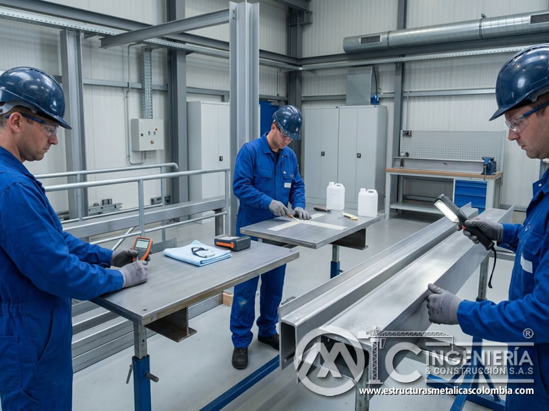 Pruebas de conformidad en pintura industrial para estructuras metálicas en Bogotá, Colombia. Montajes, Ingeniería y Construcción. MIC SAS.