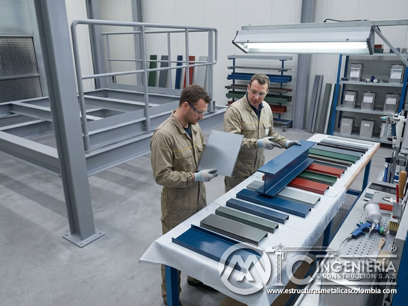 Selección técnica de color en pintura industrial para acero en Bogotá, Colombia. Montajes, Ingeniería y Construcción. MIC SAS.