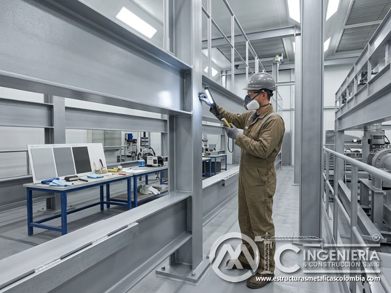 Barrera protectora de pintura industrial para mantenimiento reducido en Bogotá, Colombia. Montajes, Ingeniería y Construcción. MIC SAS.