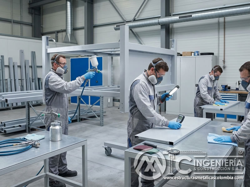 Certificación de pintura industrial antimicrobiana para metal en Bogotá, Colombia. Montajes, Ingeniería y Construcción. MIC SAS.