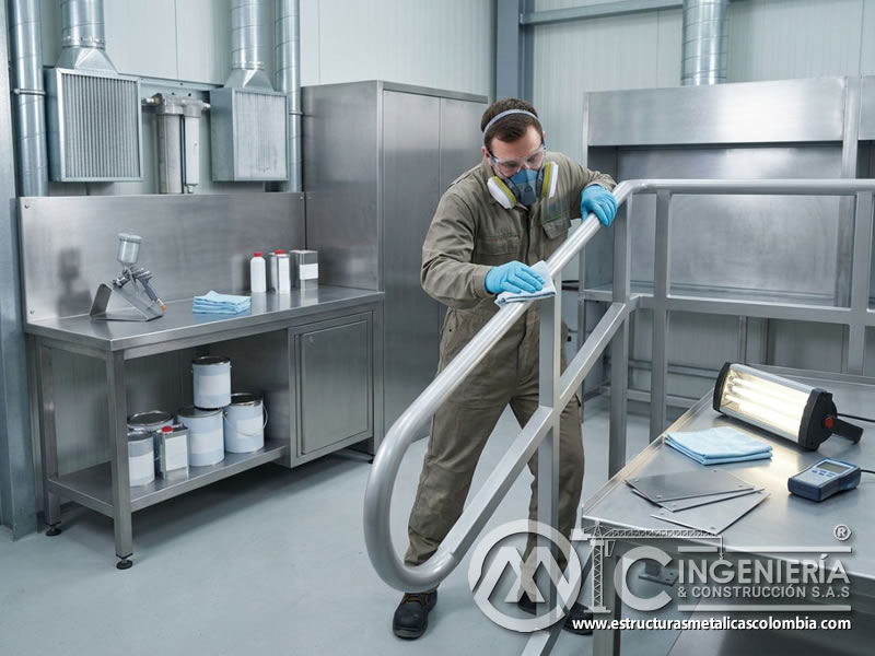Salud y seguridad en superficies metálicas con pintura antimicrobiana en Bogotá, Colombia. Montajes, Ingeniería y Construcción. MIC SAS.