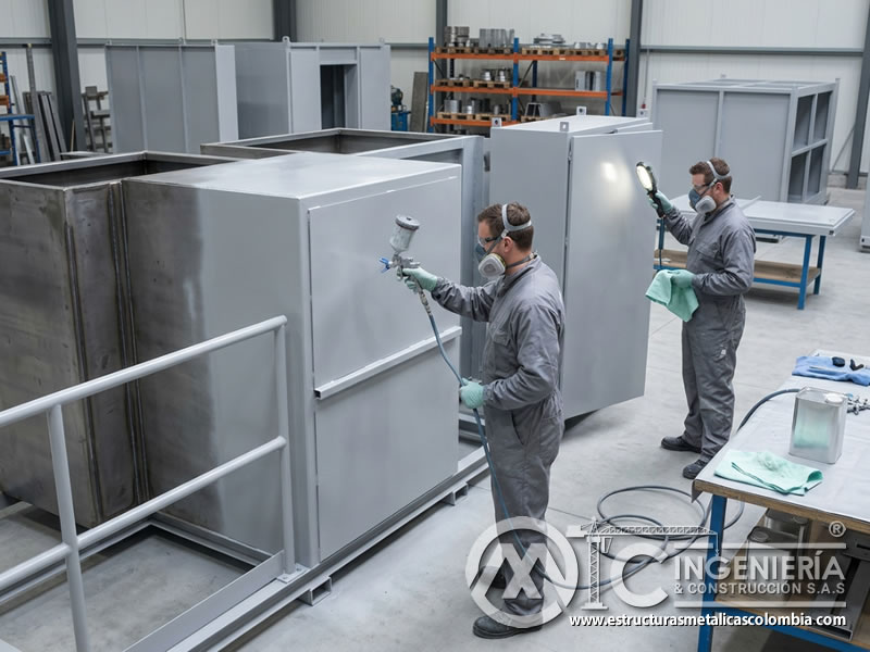 Pintura antimicrobiana industrial para superficies metálicas en Bogotá, Colombia. Montajes, Ingeniería y Construcción. MIC SAS.