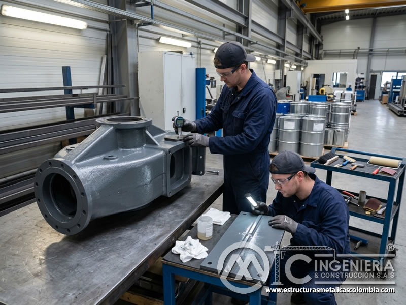 Recubrimiento híbrido resistente para estructura metálica en Bogotá, Colombia. Montajes, Ingeniería y Construcción. MIC SAS.