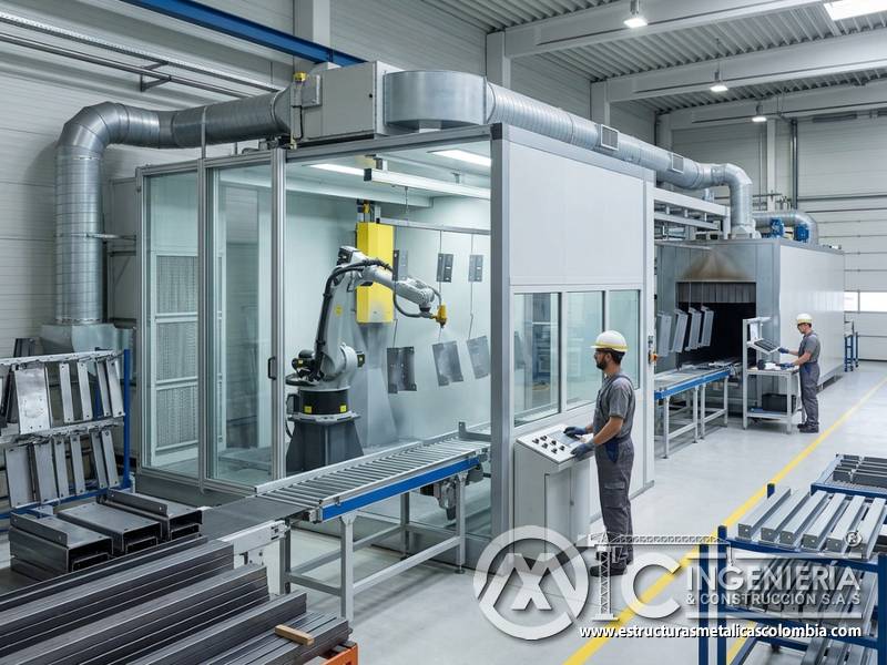 Robótica y automatización en pintura industrial para optimizar costos en Bogotá, Colombia. Montajes, Ingeniería y Construcción. MIC SAS.