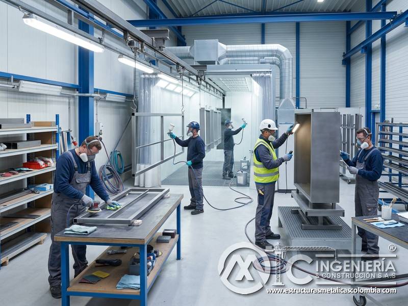 Eficiencia de trabajadores con herramientas adecuadas y flujo continuo en Bogotá, Colombia. Montajes, Ingeniería y Construcción. MIC SAS.