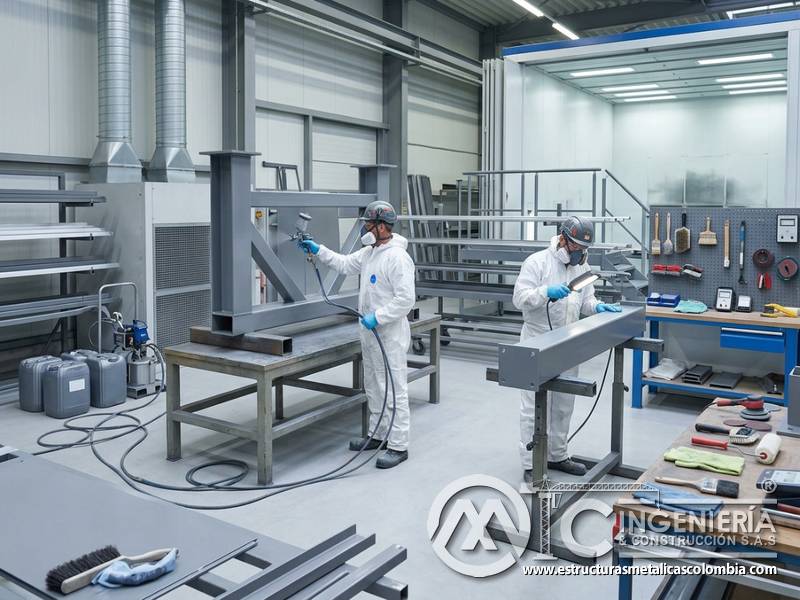 Pintores especializados para reducir fallas y reprocesos en metal en Bogotá, Colombia. Montajes, Ingeniería y Construcción. MIC SAS.