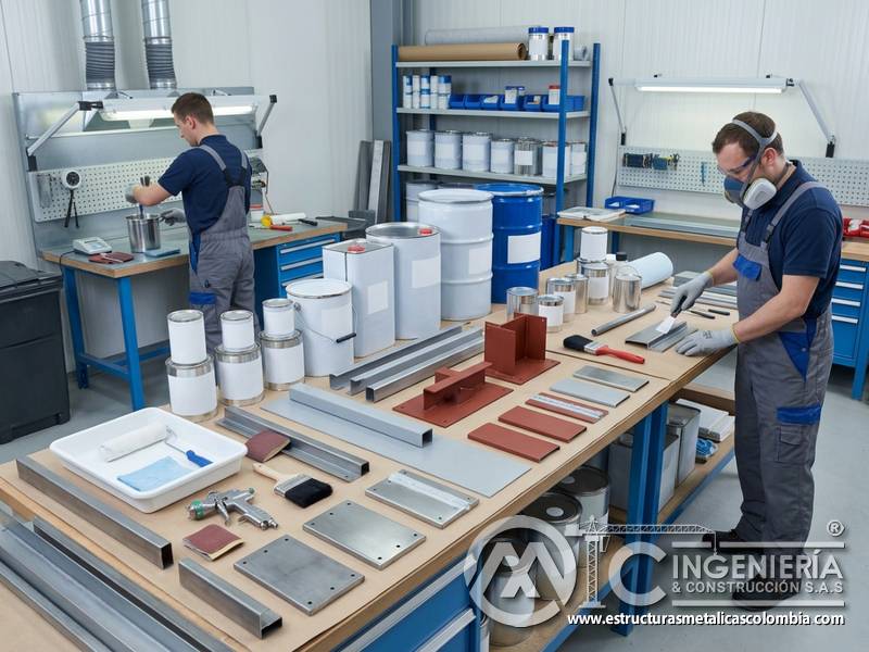 Materiales adicionales e impacto en el costo total de pintura industrial en Bogotá, Colombia. Montajes, Ingeniería y Construcción. MIC SAS.
