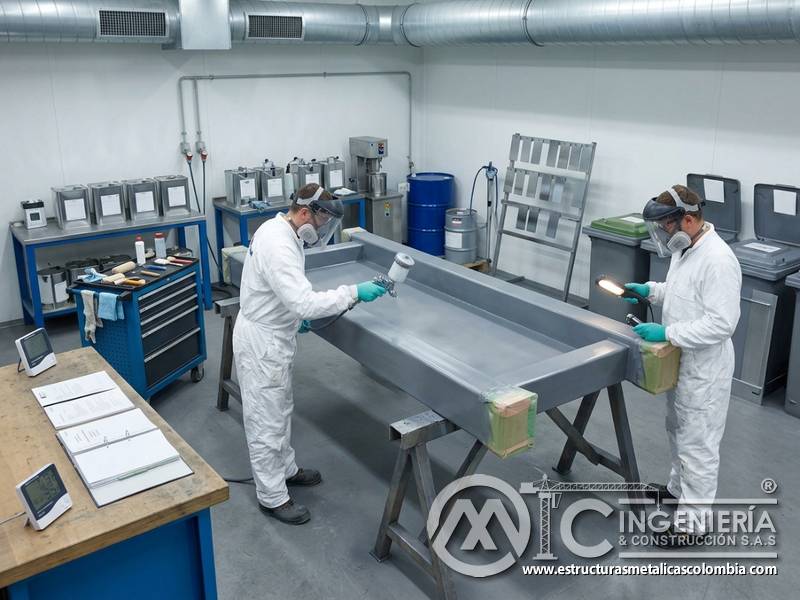 Pintura industrial con personal especializado para disminuir fallas y costos futuros en Bogotá, Colombia. Montajes, Ingeniería y Construcción. MIC SAS.