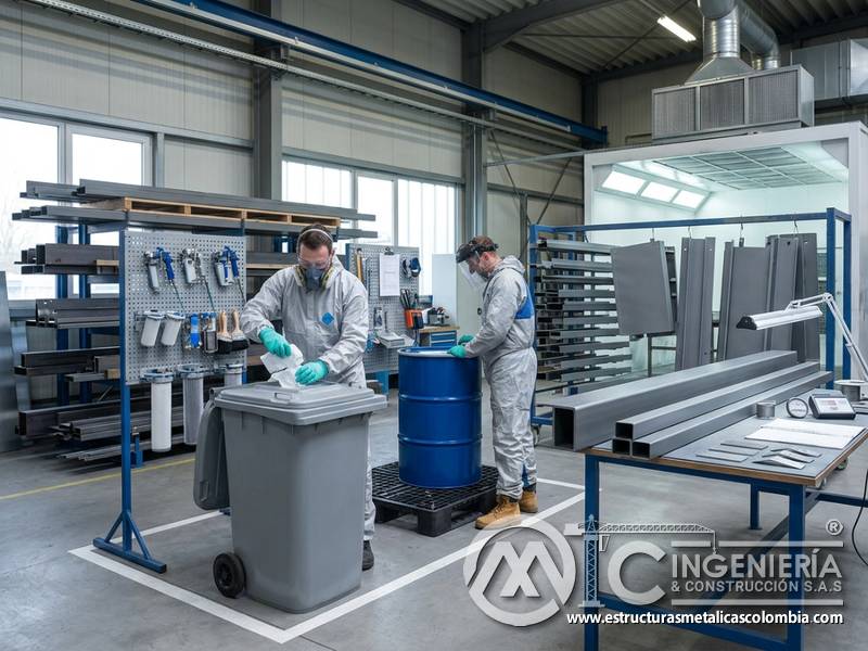 Gestión de residuos de pintura industrial para cumplimiento normativo en Bogotá, Colombia. Montajes, Ingeniería y Construcción. MIC SAS.