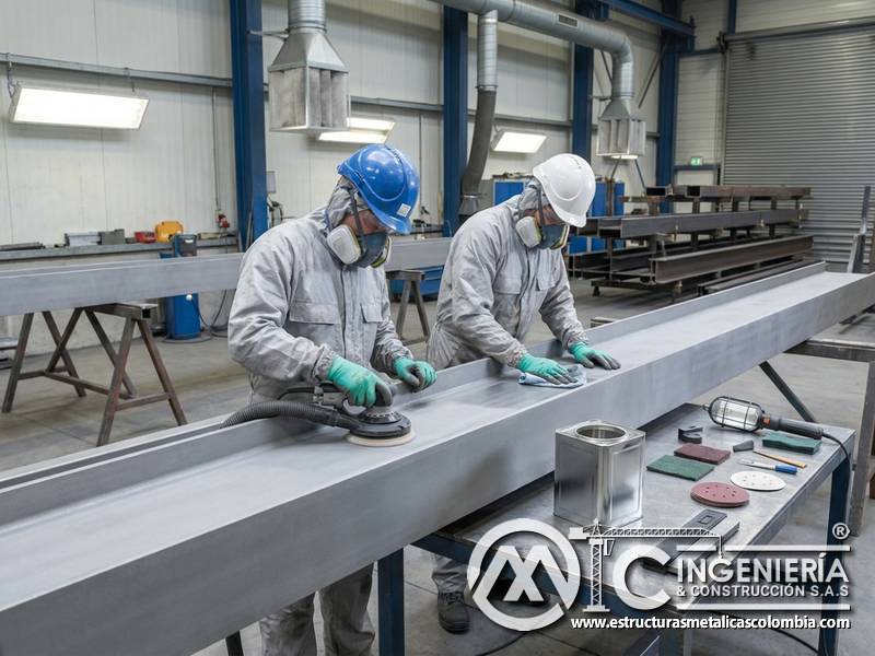 Preparación de superficie que mejora durabilidad de pintura industrial en Bogotá, Colombia. Montajes, Ingeniería y Construcción. MIC SAS.