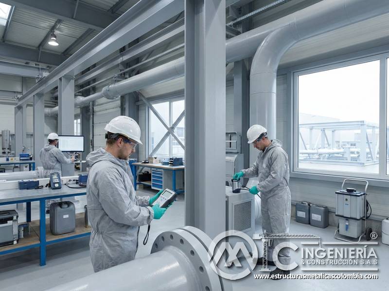Monitoreo ambiental de recubrimientos industriales en Bogotá, Colombia. Montajes, Ingeniería y Construcción. MIC SAS.