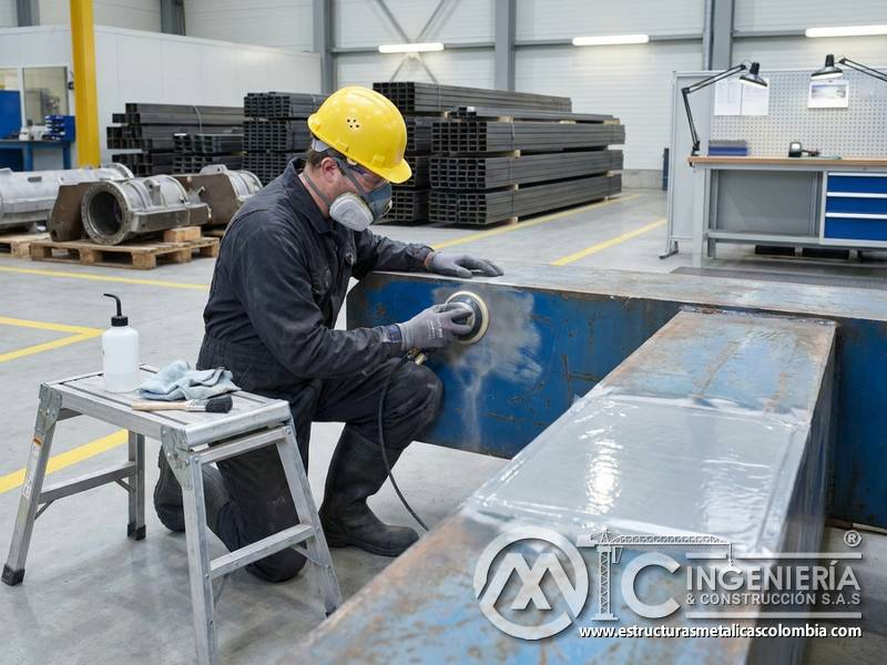 Mantenimiento por abrasión en pintura industrial en Bogotá, Colombia. Montajes, Ingeniería y Construcción. MIC SAS.
