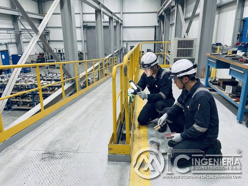 Desgaste en zonas de paso con pintura industrial en Bogotá, Colombia. Montajes, Ingeniería y Construcción. MIC SAS.
