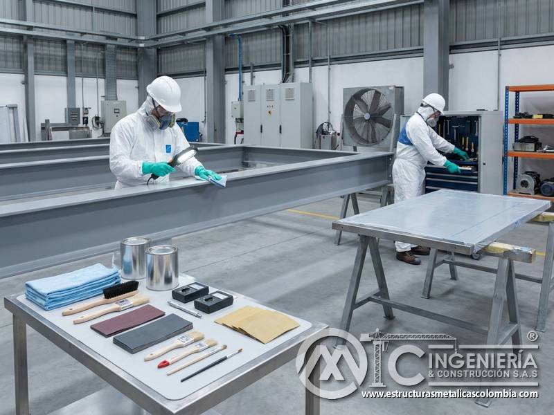 Evaluación preventiva final de superficies pintadas industriales en Bogotá, Colombia. Montajes, Ingeniería y Construcción. MIC SAS.