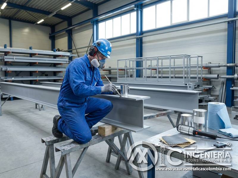 Retoque oportuno de superficies pintadas industriales en Bogotá, Colombia. Montajes, Ingeniería y Construcción. MIC SAS.