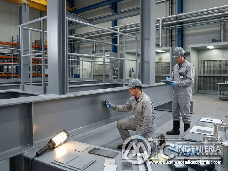 Control normativo de corrosión en pintura industrial en Bogotá, Colombia. Montajes, Ingeniería y Construcción. MIC SAS.