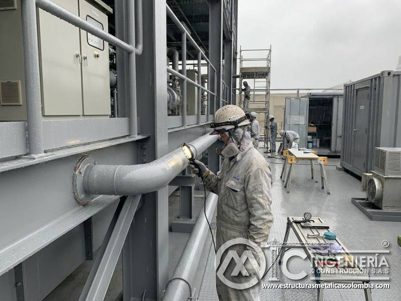 Protección exterior contra corrosión industrial en Bogotá, Colombia. Montajes, Ingeniería y Construcción. MIC SAS.