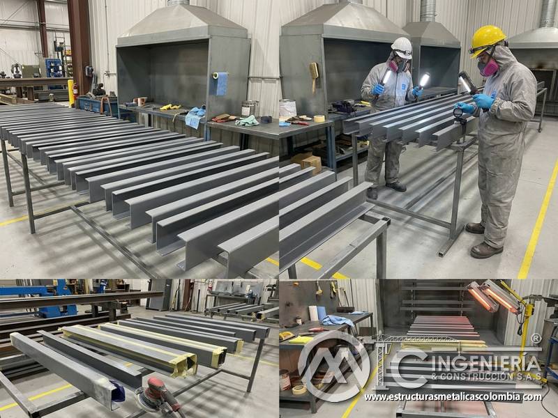 Renovación de lote de piezas metálicas industriales en Bogotá, Colombia. Montajes, Ingeniería y Construcción. MIC SAS.