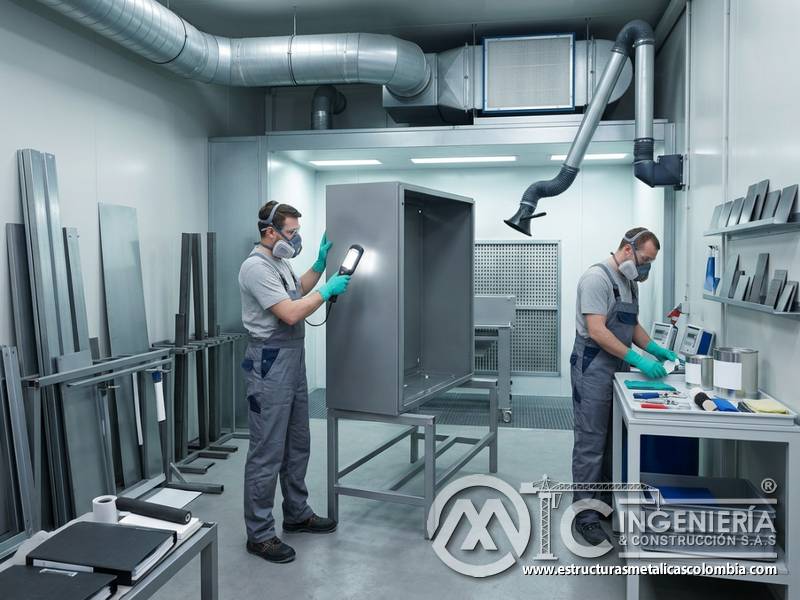 Salud laboral, calidad del aire y acabado técnico en pintura ecológica en Bogotá, Colombia. Montajes, Ingeniería y Construcción. MIC SAS.