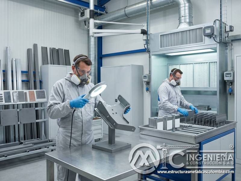Análisis de vapores y ventilación técnica en recubrimientos industriales con productos controlados en Bogotá, Colombia. Montajes, Ingeniería y Construcción. MIC SAS.
