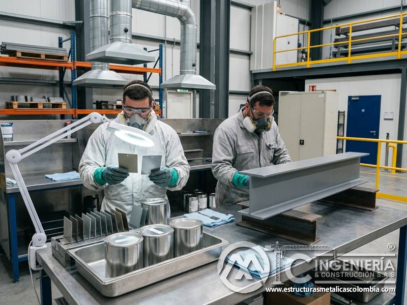 Componentes nocivos en pinturas industriales con control de COV y exposición sobre metal en Bogotá, Colombia. Montajes, Ingeniería y Construcción. MIC SAS.