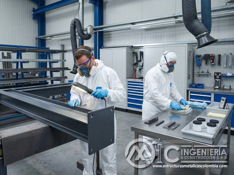 Control de riesgos químicos y residuos en pintura industrial para superficies metálicas en Bogotá, Colombia. Montajes, Ingeniería y Construcción. MIC SAS.