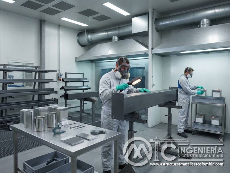 Control de tolueno, xileno y solventes en pintura industrial para salud laboral en Bogotá, Colombia. Montajes, Ingeniería y Construcción. MIC SAS.