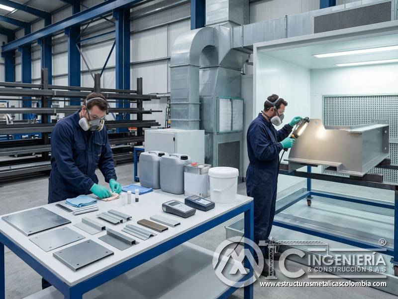 Control de biocidas y compatibilidad de producto en aplicación de pintura industrial en Bogotá, Colombia. Montajes, Ingeniería y Construcción. MIC SAS.