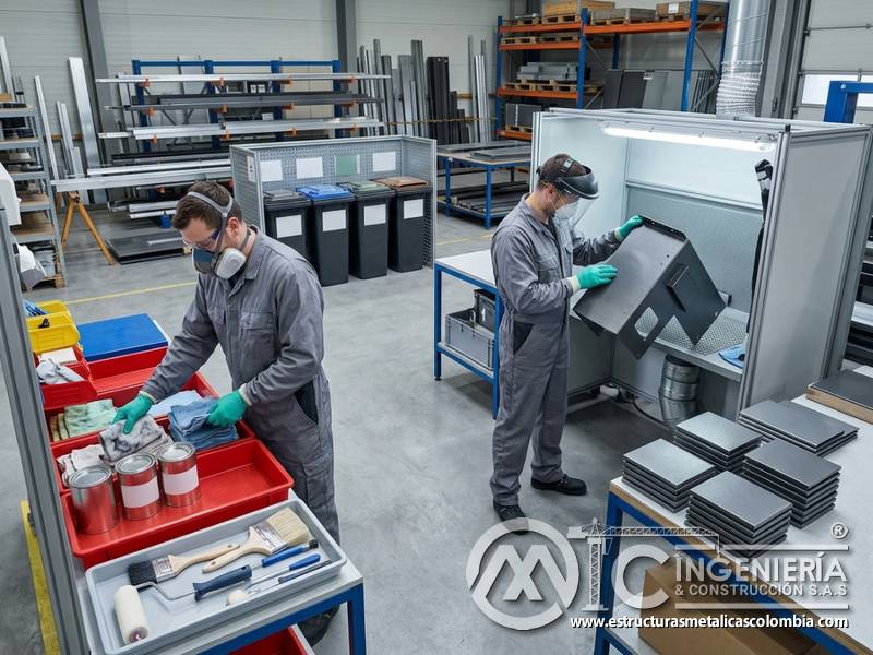 Impacto en agua, contención y limpieza responsable en pintura industrial en Bogotá, Colombia. Montajes, Ingeniería y Construcción. MIC SAS.