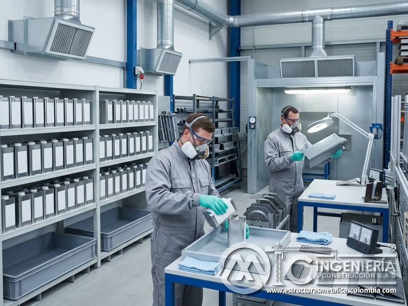 Información química revisada y almacenamiento seguro en aplicación de pintura industrial en Bogotá, Colombia. Montajes, Ingeniería y Construcción. MIC SAS.