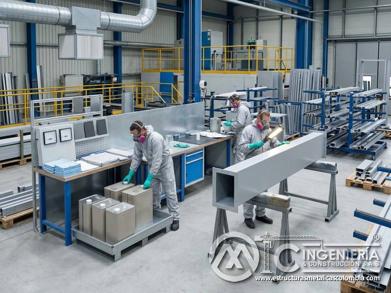 Gestión de residuos de pintura industrial con contención y disposición responsable en Bogotá, Colombia. Montajes, Ingeniería y Construcción. MIC SAS.