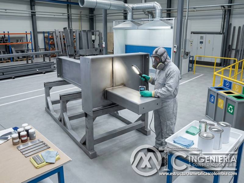 Cumplimiento ambiental, seguridad laboral y superficies metálicas verificadas en Bogotá, Colombia. Montajes, Ingeniería y Construcción. MIC SAS.