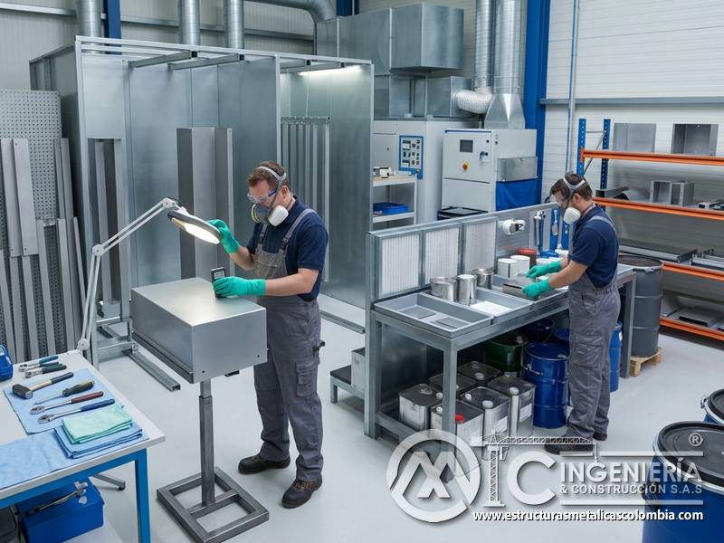 Recuperación de recursos, menor residuo y mantenimiento responsable en recubrimientos industriales en Bogotá, Colombia. Montajes, Ingeniería y Construcción. MIC SAS.